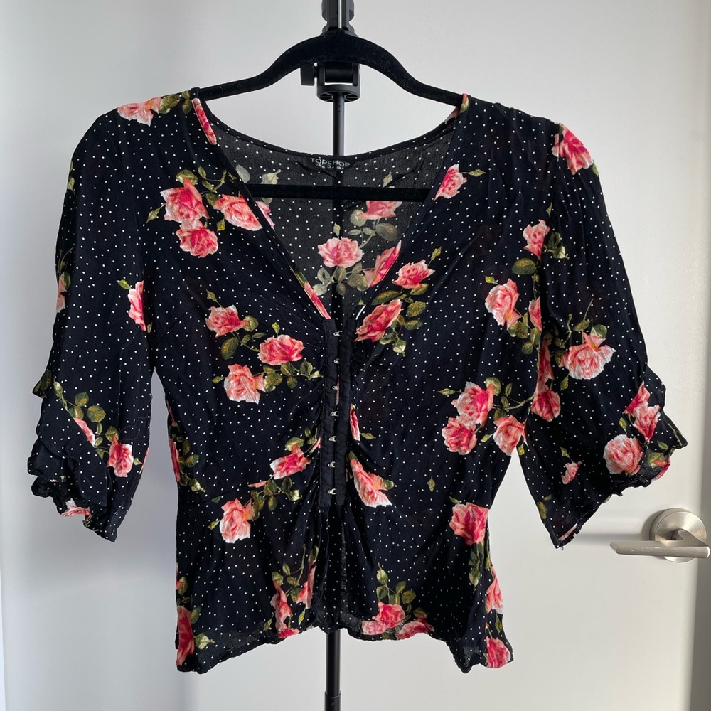 Top Shop Floral Blouse